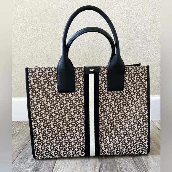 Dkny Bags Dkny Large Carlita Logo Jacquard Book Tote Poshmark